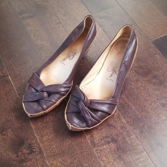Fly London Shoes Brown Leather Kitten Heels Poshmark